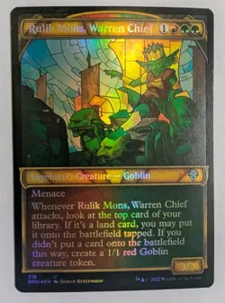 Rulik Mons, Warren Chief (Showcase) Dominaria United Foil - MTG - Image 1