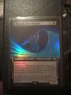 R 0445 Cecil, Dark Knight (Extended Art FOIL) Final Fantasy Card MTG Rare FFIV - Image 1