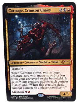 Magic The Gathering MTG - Carnage, Crimson Chaos - PRM Card NM Play Promo - Image 1