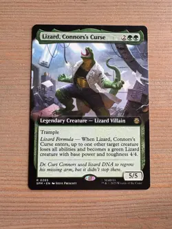 Lizard, Connors’s Curse - 265 - MTG: Marvel’s Spider-Man - Extended Art - Rare - Image 1