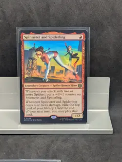 Spinneret and Spiderling FOIL X1 NM Marvel's Spider Man MTG - Image 1