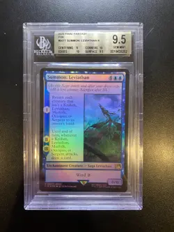 MTG Summon: Leviathan Final Fantasy Rare Foil FIN 0077 X1 Pack Fresh NM BGS 9.5 - Image 1