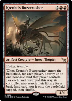 Krenko's Buzzcrusher Murders at Karlov Manor MTG ARTIFACT INSECT THOPTER RARE - Image 1