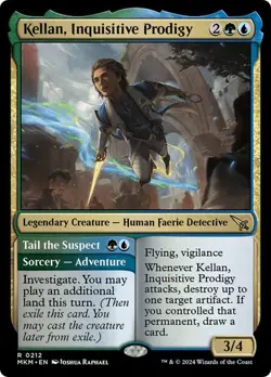Kellan, Inquisitive Prodigy // Tail the SuspectMurders at Karlov Manor MTG RARE - Image 1
