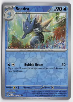 Pokemon Seadra 031/182 Reverse Holo Common SV04: Paradox Rift NM - Image 1