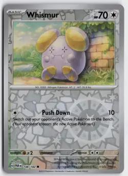 Pokemon Whismur 148/182 Reverse Holo Common SV04: Paradox Rift NM - Image 1