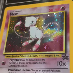 Super Clean Mew 9 Holo w/ fart swirl 2000 WOTC Black Star Promo TAG 9 Pokemon - Image 4