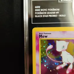 Super Clean Mew 9 Holo w/ fart swirl 2000 WOTC Black Star Promo TAG 9 Pokemon - Image 5