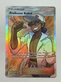 Pokemon TCG - Professor Kukui - Sun & Moon Base Set 148/149 Full Art Trainer - Image 1