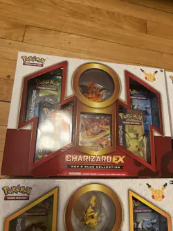 Pokemon TCG Charizard Venusaur Blastoise EX Box 20th Red & Blue Generations Set - Image 2