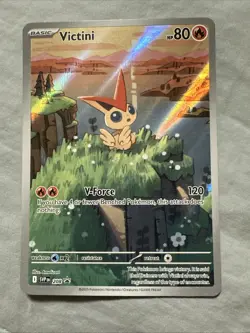 Pokemon Scarlet & Violet Victini 208 Illustration Rare Black Star Promo - Image 1