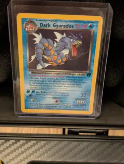 Dark Gyarados 8/82 Holo Rare Unlimited Team Rocket SWIRL Pokemon 7628 - Image 1