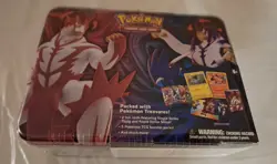 POKEMON TCG 2021 Collector Treasure Chest TIN SET 5 Packs 2 Foils Plus NEW - Image 1
