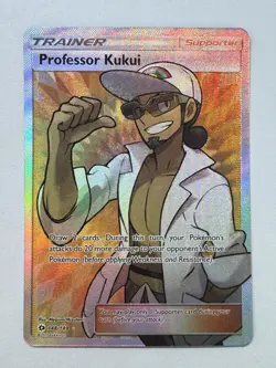 Pokemon TCG - Professor Kukui - Sun & Moon Base Set 148/149 Full Art Trainer - Image 1