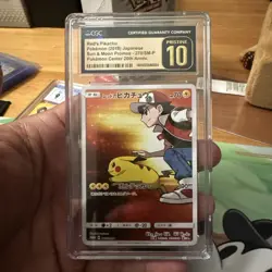 Japanese Pokemon 2018 Red's Pikachu CGC 10 Pristine 270/Sm-p Sun & Moon Promo - Image 1