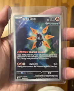 Pokemon TCG Iron Moth Paradox Rift Holo Card 187/182 Illustration Rare - Image 3