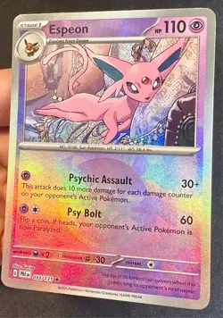 Espeon 033/131 Prismatic Evolutions Pokemon Card Poke Ball Reverse Holo - Nm - Image 2