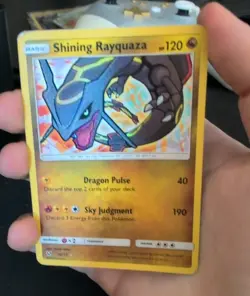 Pokemon TCG Shining Rayquaza Holo Rare Card Shining Legends 56/73 - Image 1