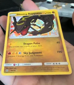 Pokemon TCG Shining Rayquaza Holo Rare Card Shining Legends 56/73 - Image 5