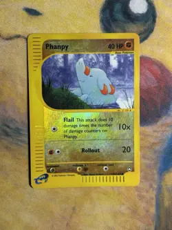 Phanpy 100/147 Aquapolis Reverse Holo E Reader Series Vintage Pokemon Card - Image 2