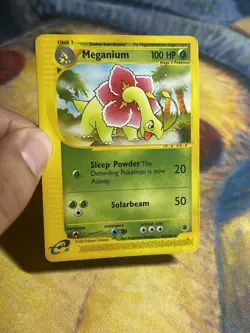 Meganium 53/165 Expedition WOTC E Reader Series Non Holo Rare Pokemon Card HP - Image 3