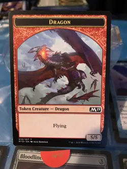 MTG 1 copy Dragon Token (010), NM-Mint, English Core Set 2019 - Image 1