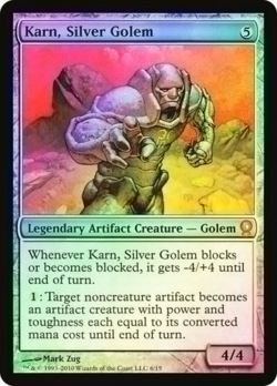 FOIL Karn, Silver Golem ~ From the Vault: Relics NM Magic MTG ] - Image 1