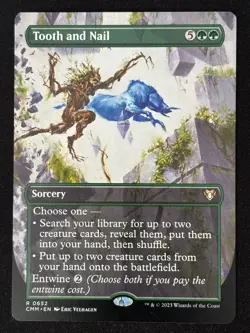 1x MTG Tooth and Nail (Borderless) - Commander Masters (CMM) #652 - Magic - Image 1