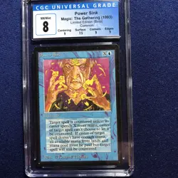 MTG Beta Power Sink CGC 8 NM/Mint, with three 9 sub grades) 1993 - Image 1