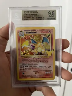 2021 Pokemon BGS 9.5 Charizard Classic Celebrations Confetti Holo R #4 - Image 1