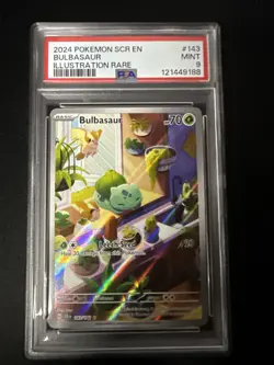 2024 POKEMON SCR EN STELLAR CROWN ILLUSTRATION RARE #143 BULBASAUR PSA 9 - Image 3
