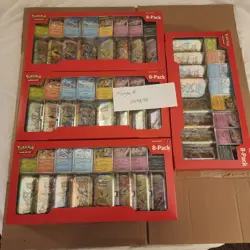 LOT OF 4 Pokemon Prismatic Evolutions Mini Tins 8-Pack (Costco Exclusive) - Image 1