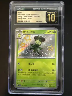 Dolliv 204/190 Shiny Treasure ex JP Pokemon TCG Graded CGC 10 Pristine - Image 1