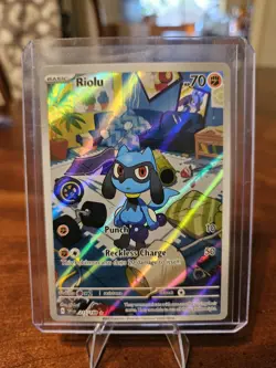 Pokemon Riolu Illustration Scarlet & Violet 215/198 Near Mint Condition - Image 1