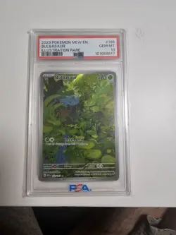 2023 POKEMON MEW EN-151 ILLUSTRATION RARE #166 BULBASAUR PSA 10 - Image 1