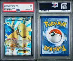 2014 POKEMON DRAGONITE EX #108 FULL ART XY FURIOUS FISTS PSA 7 - Image 3