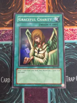 Yu-Gi-Oh! TCG Graceful Charity SDP-040 Super Rare Unlimited Near Mint b2/ - Image 1