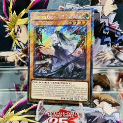 Yugioh Guiding Quem, the Virtuous RA04-EN043 Platinum Secret Rare 1st Near Mint - Image 1