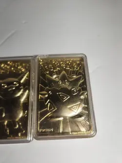 4 Burger King Pokemon 23K Gold Plated Card Set Pikachu Mewtwo Jugglypuff Togepi - Image 5
