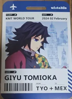 Demon Slayer YuGiOh Giyu Tomioka Luggage Tag Card Limited - Image 1