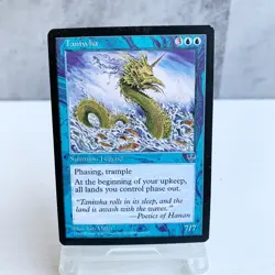 MTG Taniwha Mirage 1996 Rare Legend Card Blue Creature Ian Miller Magic Japan - Image 1