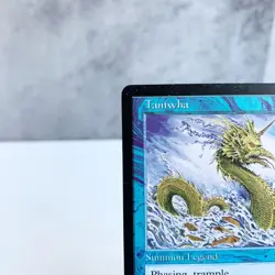 MTG Taniwha Mirage 1996 Rare Legend Card Blue Creature Ian Miller Magic Japan - Image 2