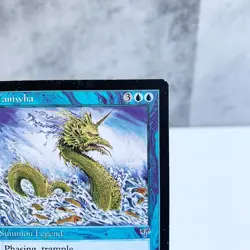 MTG Taniwha Mirage 1996 Rare Legend Card Blue Creature Ian Miller Magic Japan - Image 3