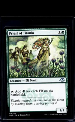 2024 MTG Magic the Gathering MH3 Modern Horizons 3 #286 Priest of Titania WOTC - Image 1