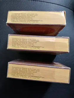 MAGIC THE GATHERING MTG EMPTY REVISED STARTER DECK BOX LOT X3 RULES BOOK USED - Image 4