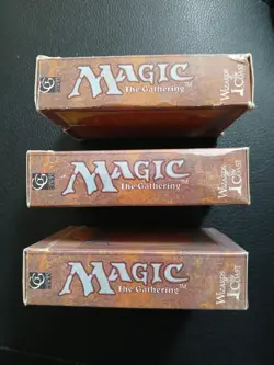 MAGIC THE GATHERING MTG EMPTY REVISED STARTER DECK BOX LOT X3 RULES BOOK USED - Image 5