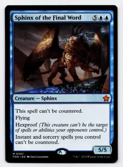 Sphinx of the Final Word [0597] FDN Mythic Non-Foil [MTG Card English] - Image 1