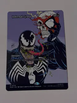 MTG Infernal Grasp #0018 Borderless Mythic Marvel Eternal-Legal (MAR) - Image 1