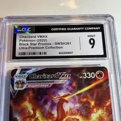 2022 POKEMON SWSH BLACK STAR PROMO #261 FULL ART/CHARIZARD VMAX CGC 9 Mint - Image 2