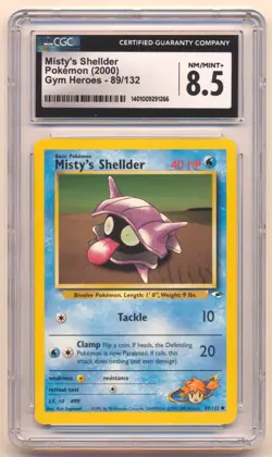 2000 POKEMON GYM HEROES MISTY'S SHELLDER #89/132 CGC 8.5 - Image 1